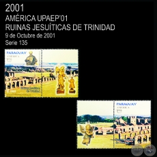 AMRICA UPAEP 2001 - RUINAS JESUTICAS DE TRINIDAD (AO 2001 - SERIE 8)